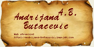 Andrijana Butačević vizit kartica